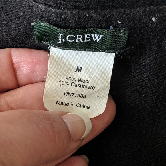 J Crew Vneck Argyle Cardigan B&W - Picture 3 of 5